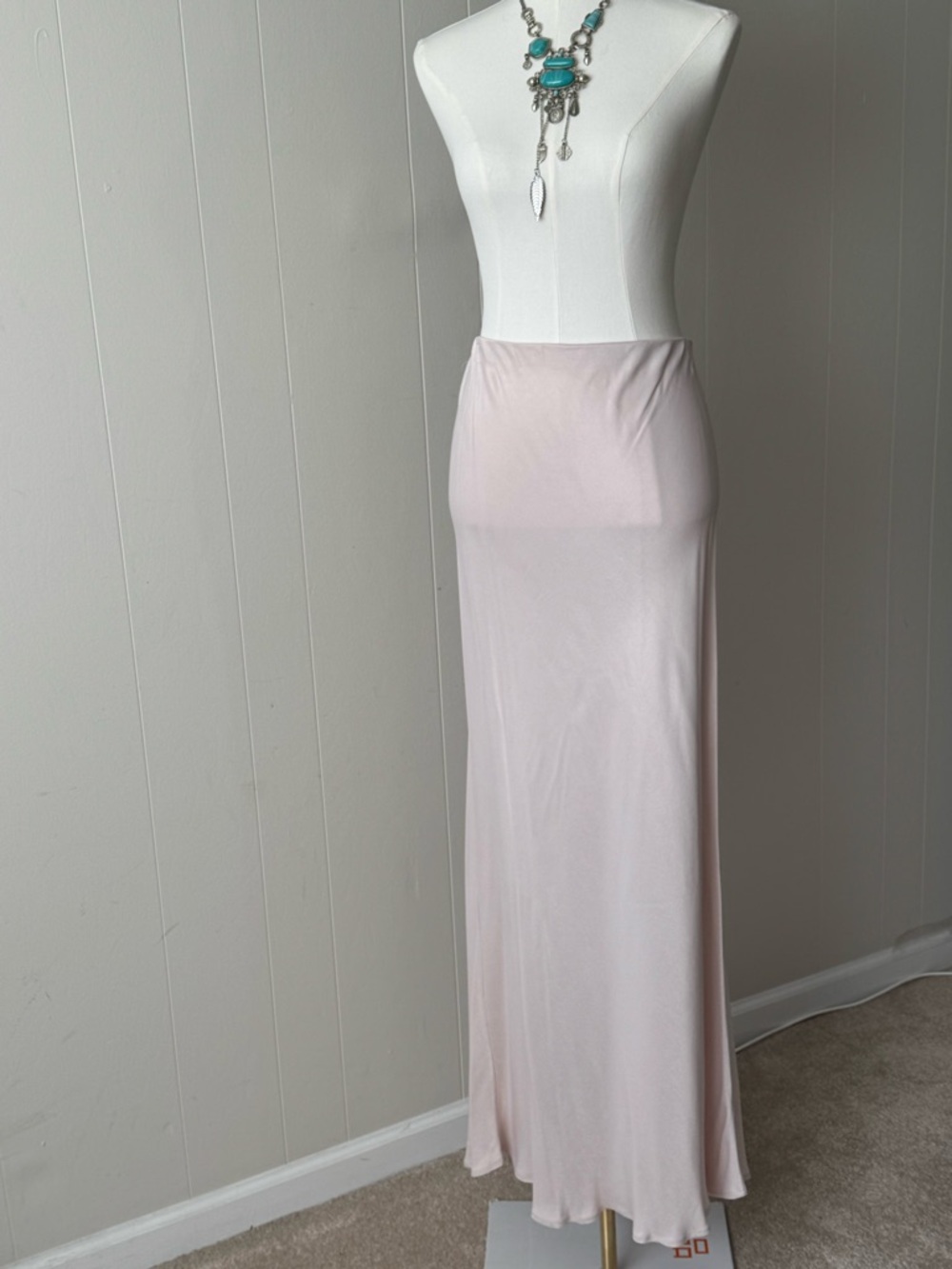 Anthropologie Pale Blush Maxi Skirt